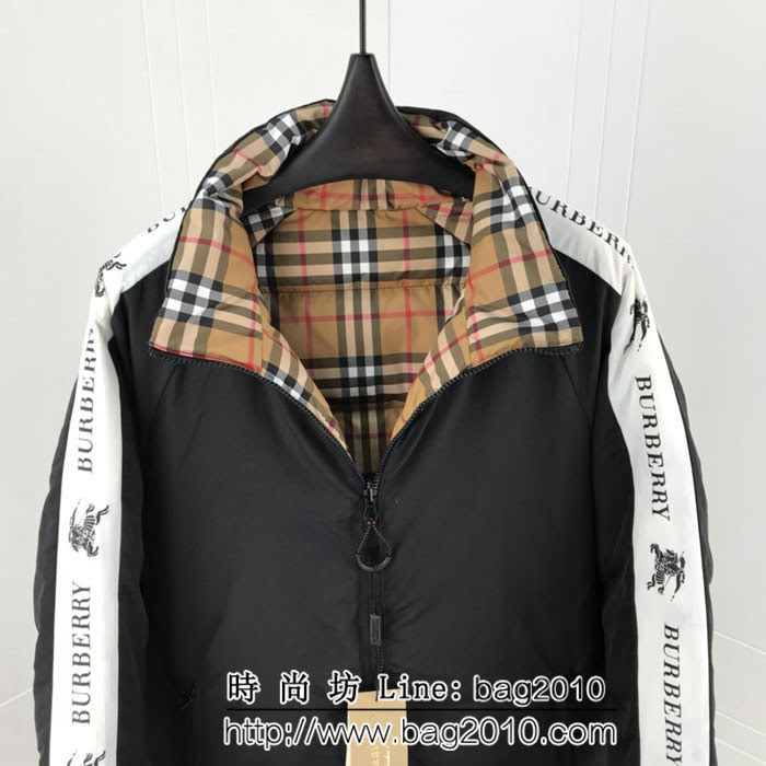 BURBERRY巴寶莉 爆款 18ss秋冬新款 兩面穿 白鴨絨 男款羽絨服 一衣兩穿 ydi2194